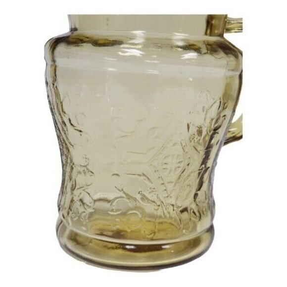 1930s Federal Glass Madrid Amber Depression Glass 80oz Pitcher & Glasses Set - Picture 7 of 16